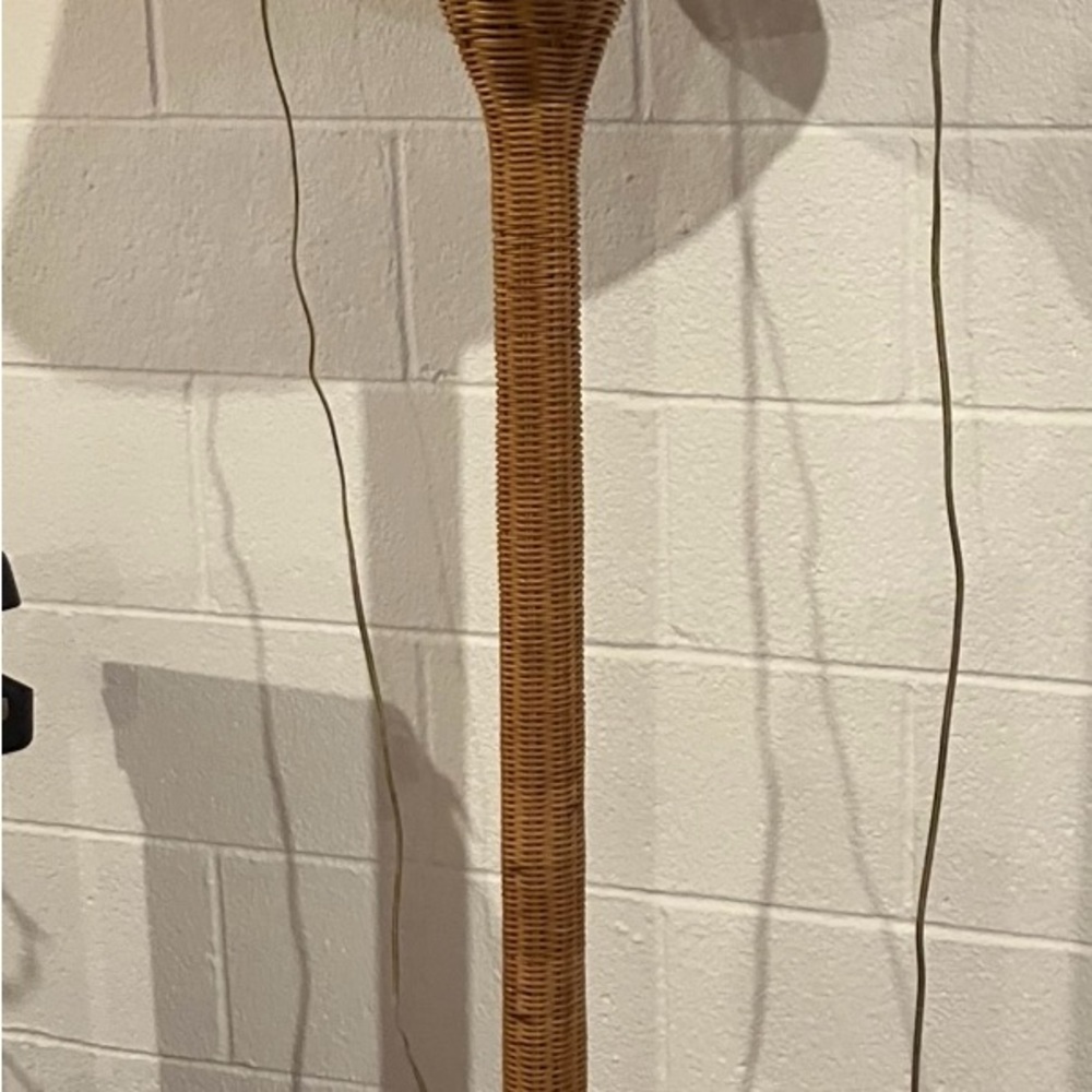 Vintage Wicker Floor Lamp